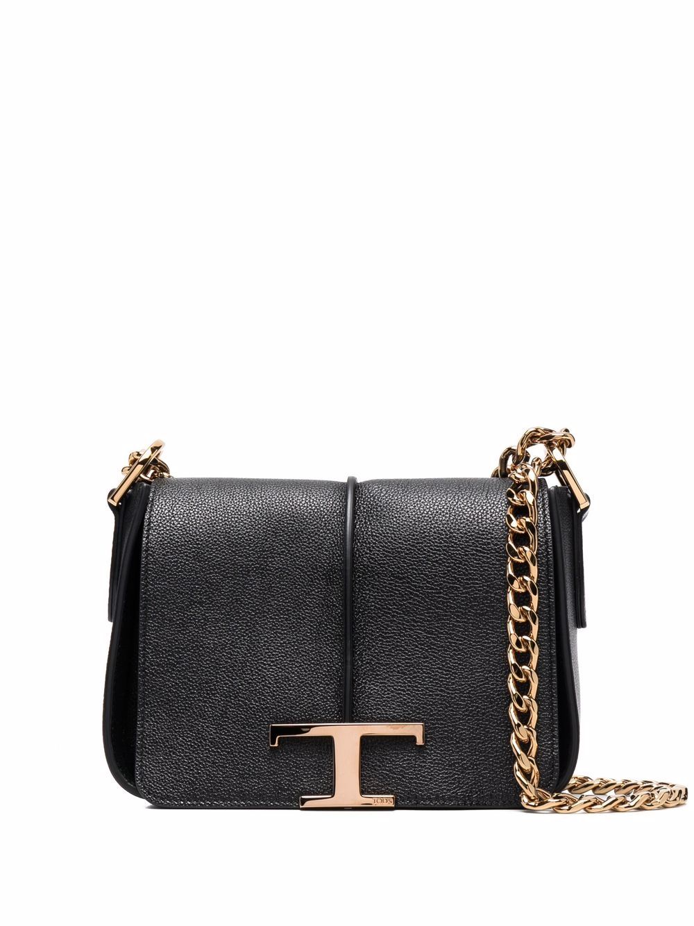 

Tod's bolsa de hombro con placa del logo - Negro