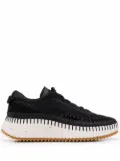 Chloé Nama hand-stitched mesh sneakers - Black