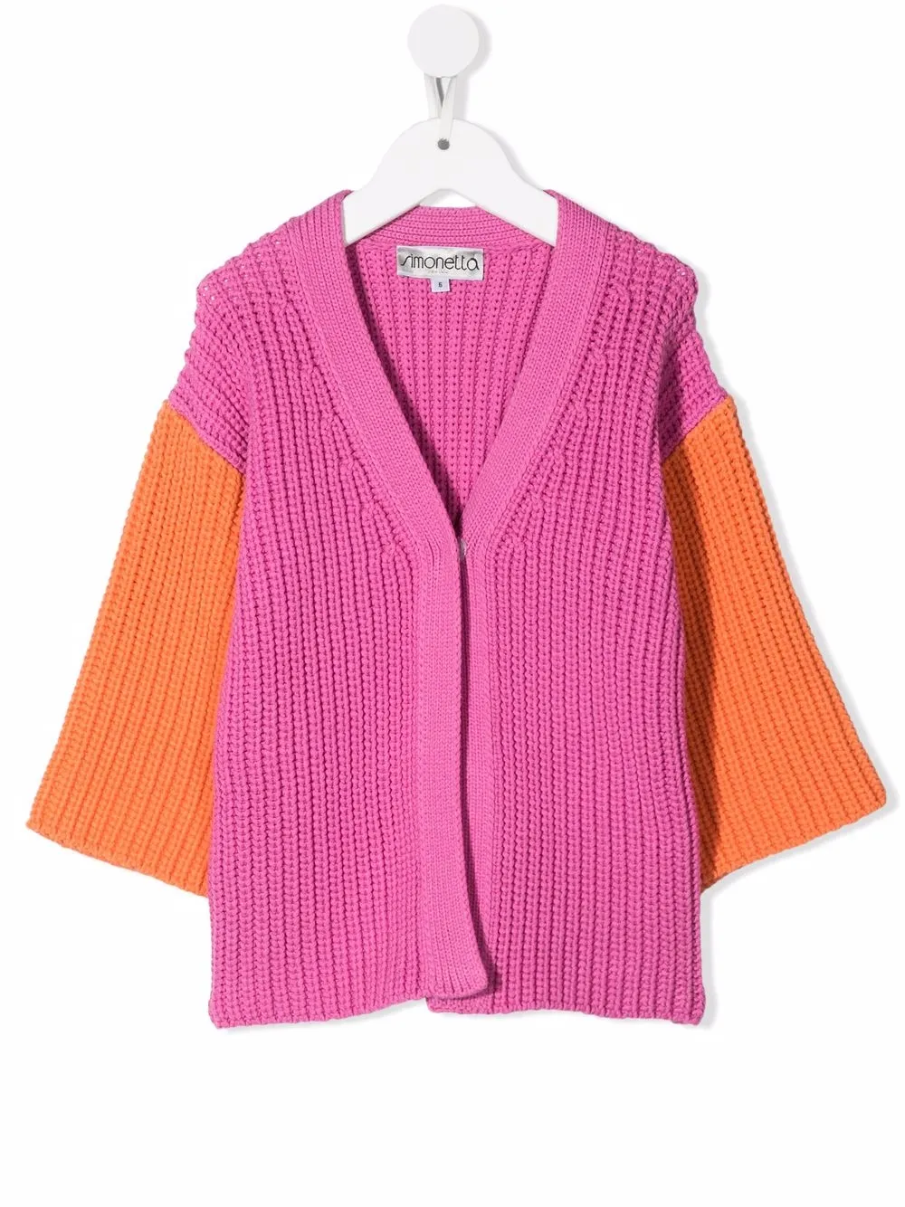 

Simonetta colour-block ribbed cardigan - Pink