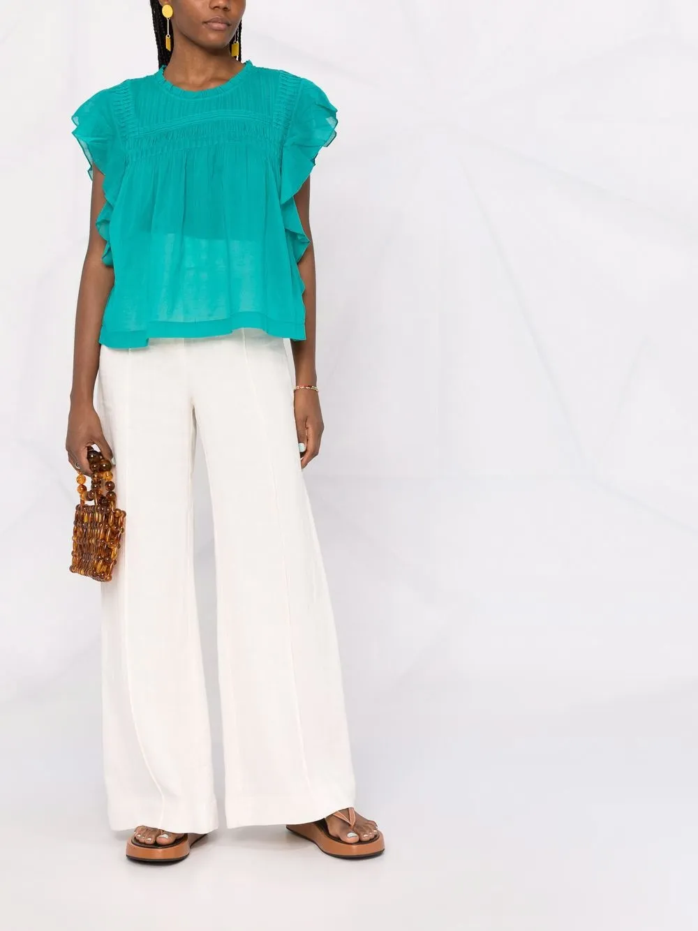 MARANT ÉTOILE Blouse met ruches - Groen