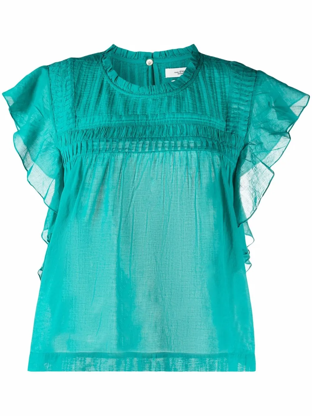 

Isabel Marant Étoile ruched detail cotton blouse - Green
