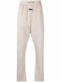 Fear Of God logo-waist cotton straight-leg trousers - Neutrals