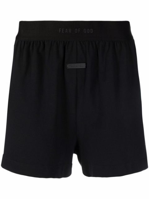 Fear Of God logo-waist slip-on deck shorts 