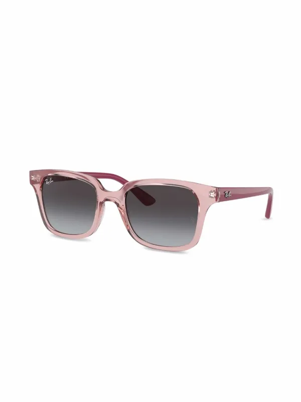 Ray-Ban RB9071S Rectangle Frame Sunglasses | Pink | FARFETCH