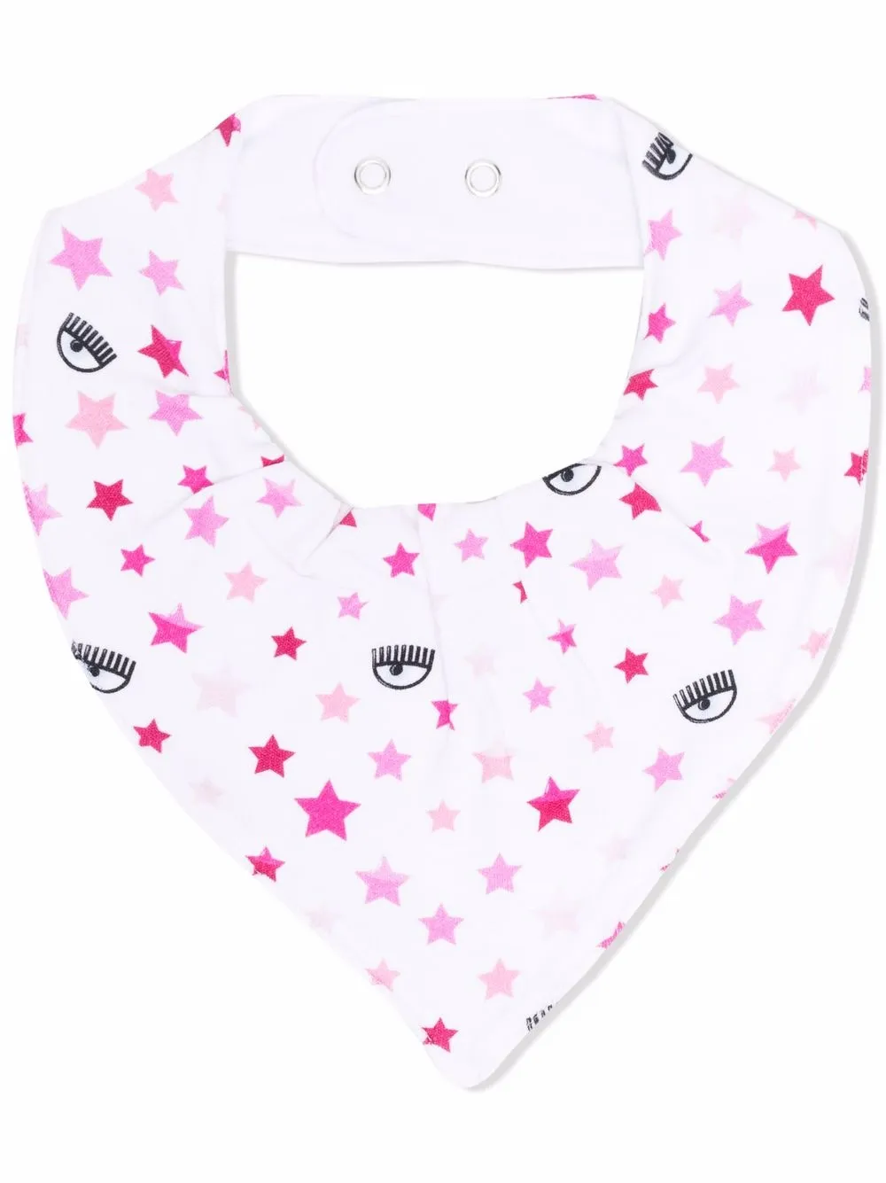 Chiara Ferragni Kids Eye-print cotton bib