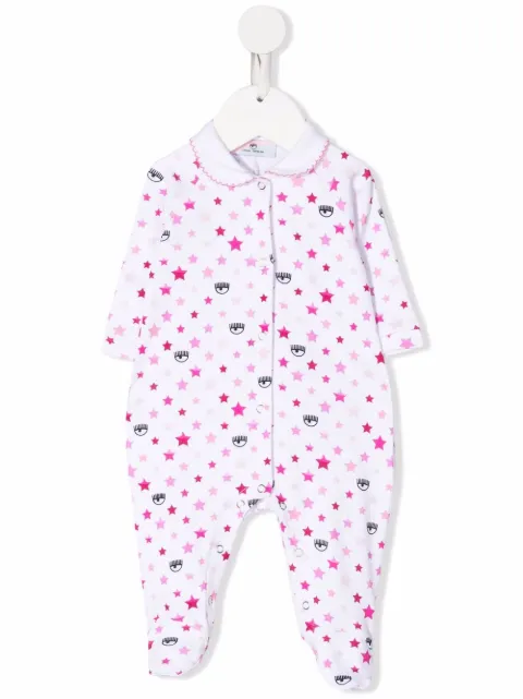Chiara Ferragni Kids بدلة أطفال قطن بطبعة عين