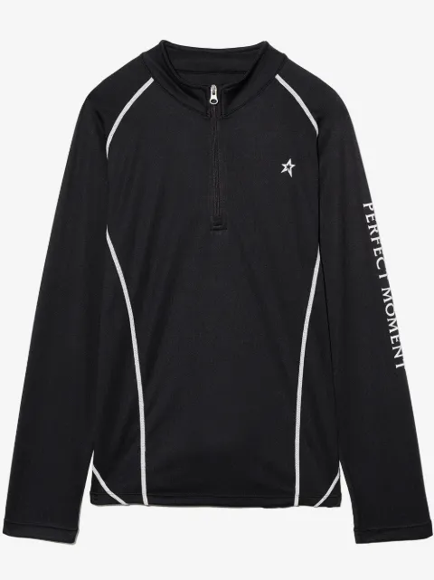 Perfect Moment Kids logo-print zip-up jersey top