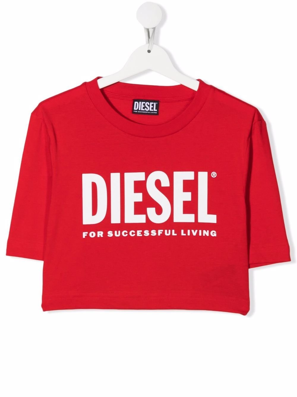 фото Diesel kids укороченная футболка с логотипом