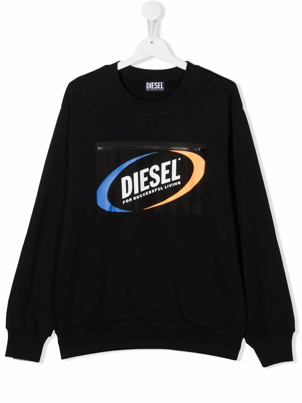 

Diesel Kids logo-print cotton sweatshirt - Black