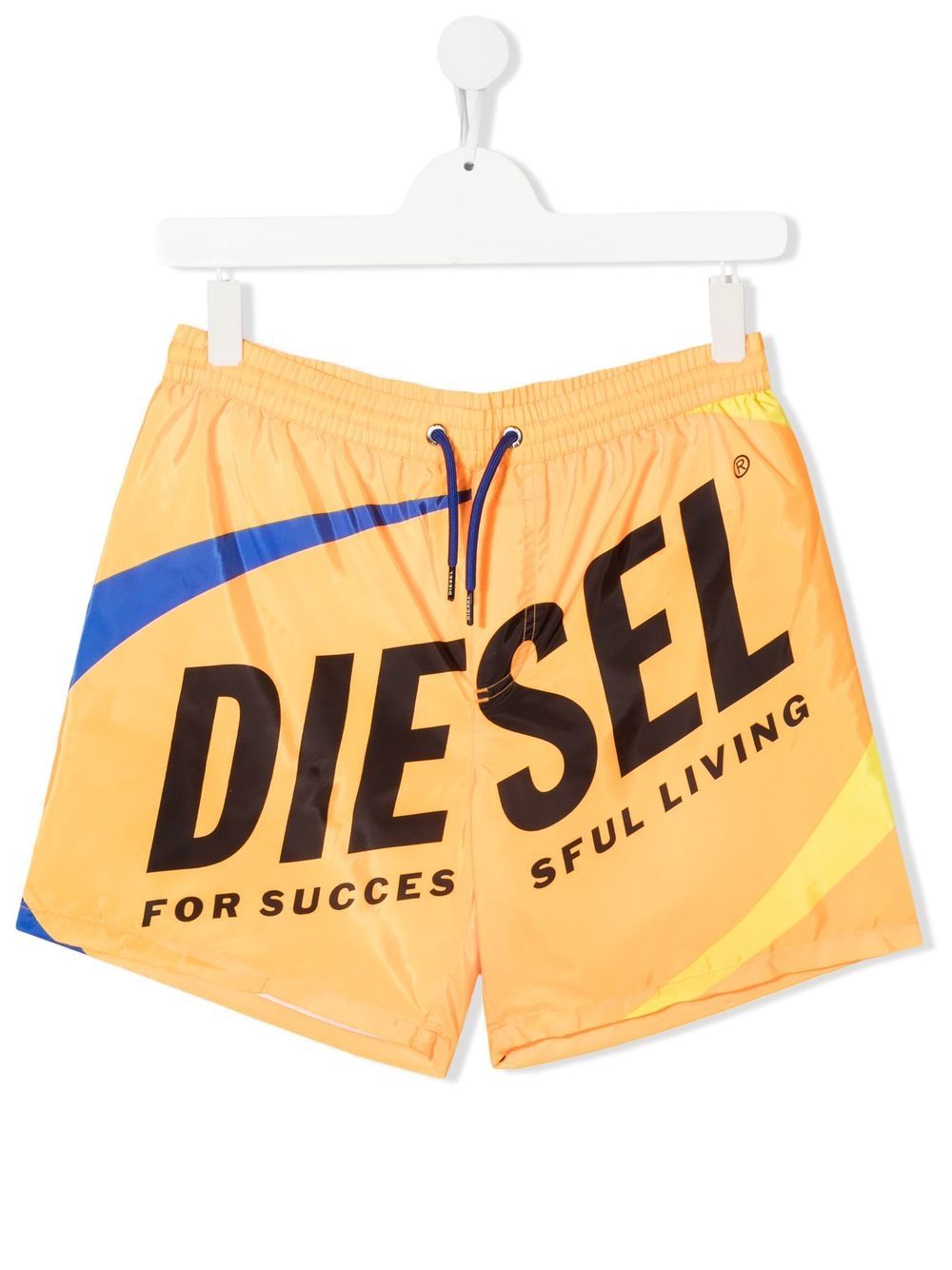 

Diesel Kids shorts de playa con logo estampado - Naranja