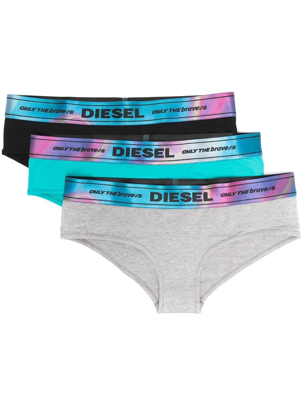 

Diesel Kids TEEN three-pack logo cotton briefs - Black