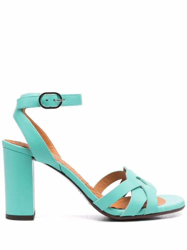 aqua braided sandals