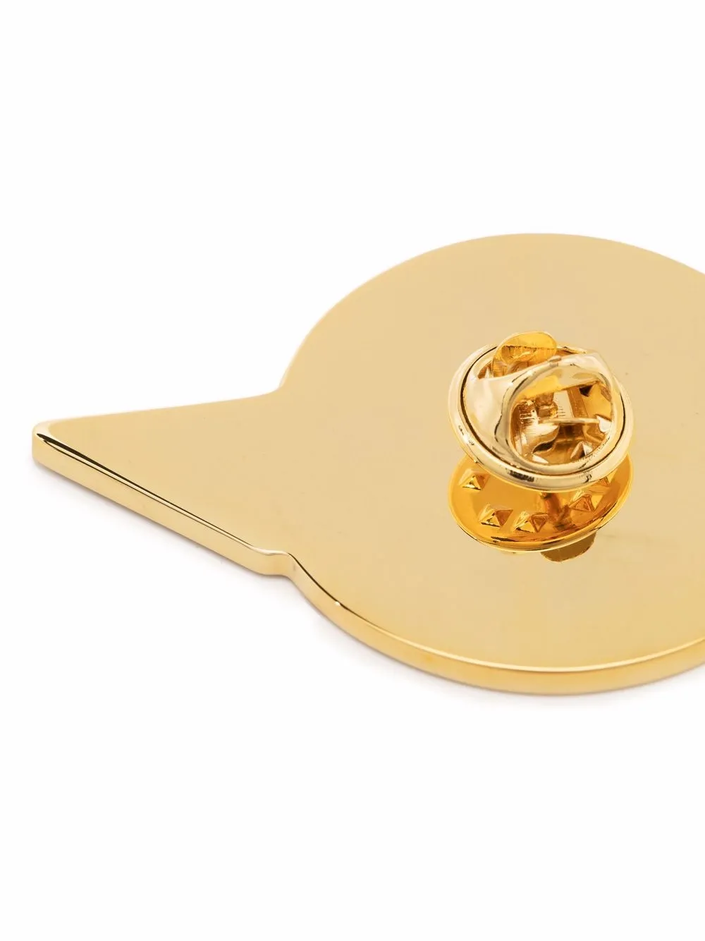  Lanvin Brosche Mit Logo Schild   Gold 