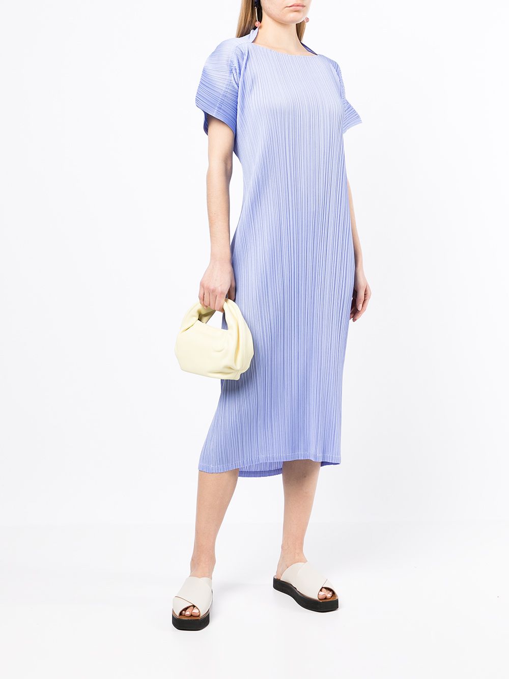 фото Pleats please issey miyake плиссированное платье миди