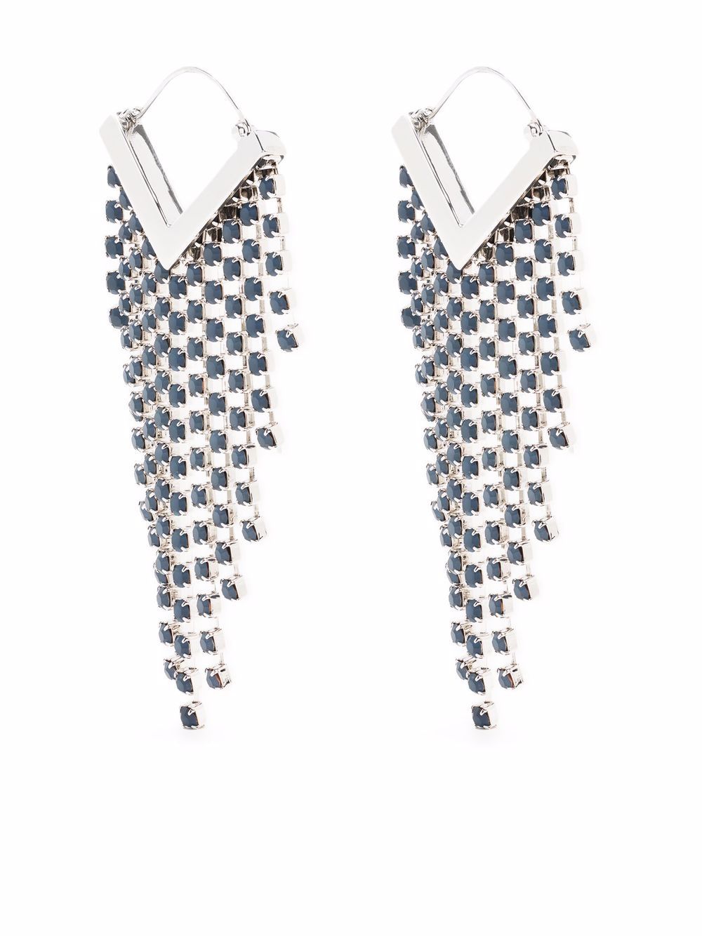 

Isabel Marant aretes con flecos de cristales - Plateado