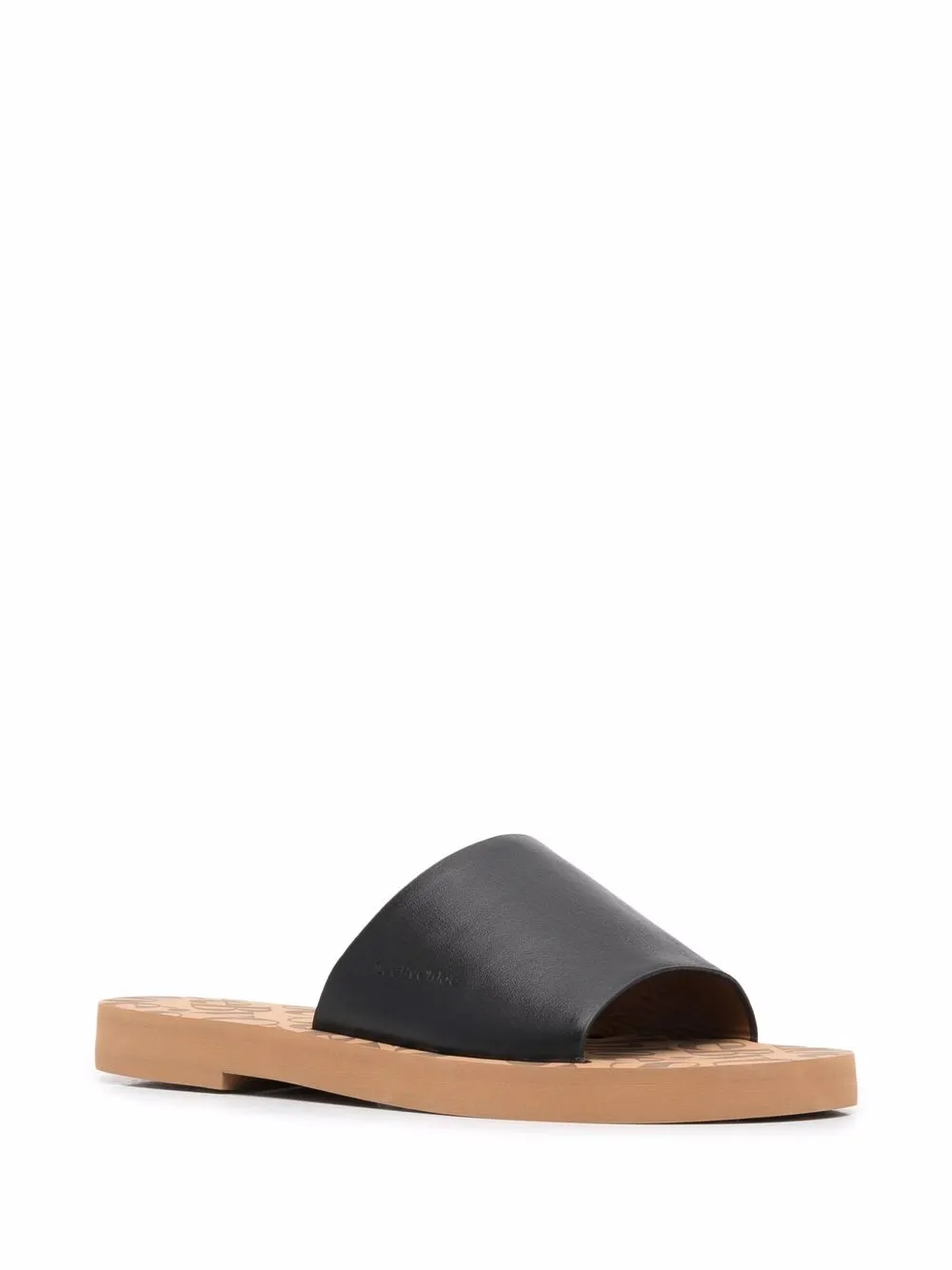 See by Chloé Leren slippers - Zwart