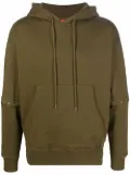 Camper logo-patch drawstring hoodie - Green