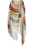 Diesel O-Rubino patchwork striped skirt - Green