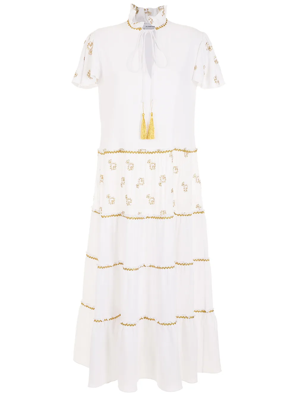 

Olympiah vestido midi bordado - Blanco