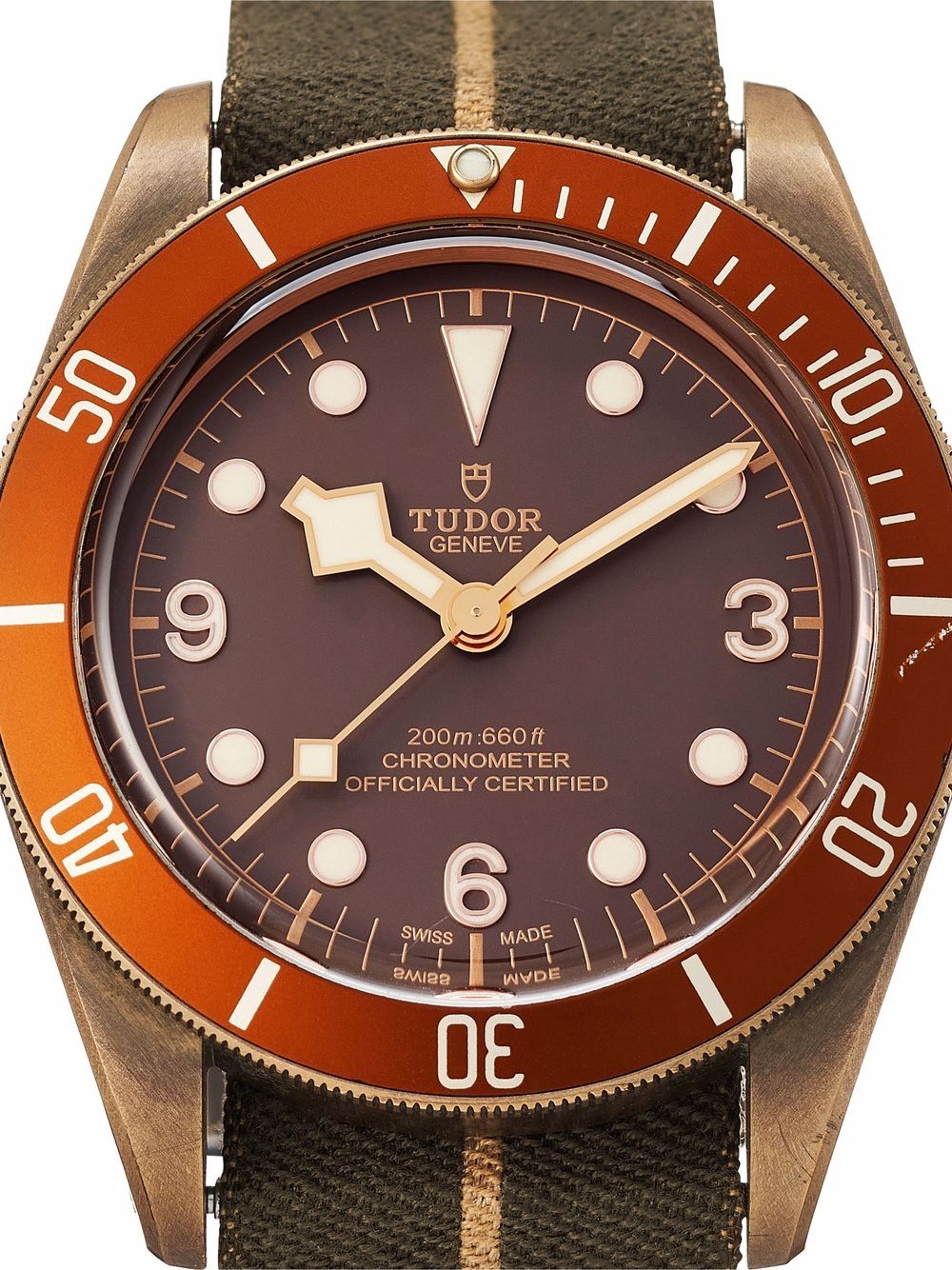 фото Tudor наручные часы black bay bronze pre-owned 43 мм 2017-го года