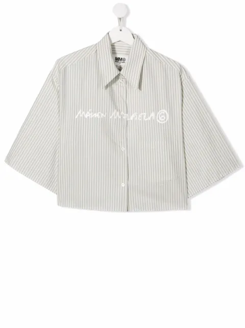 MM6 MAISON MARGIELA KIDS قميص بطبعة شعار الماركة