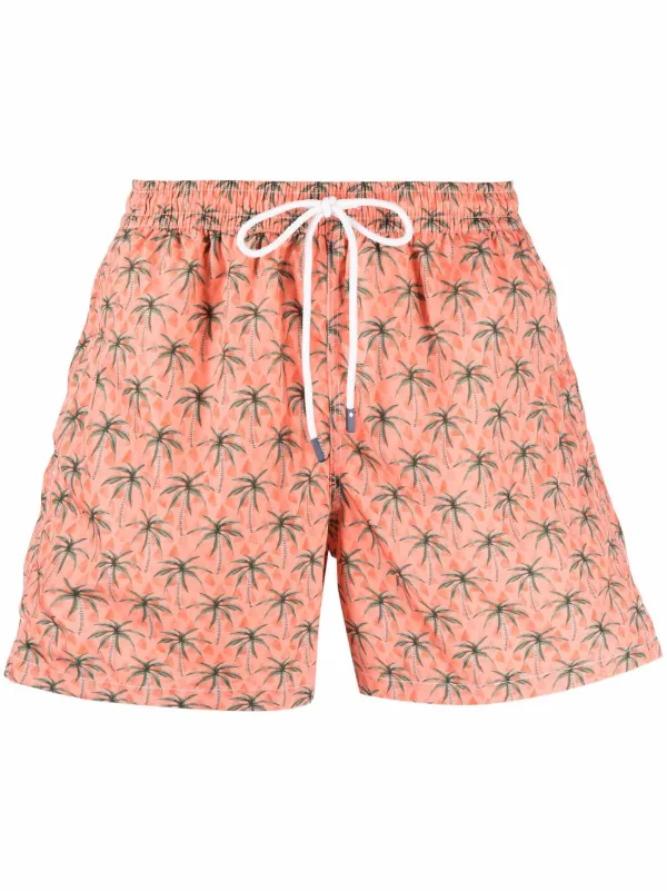 Fedeli Palm Tree Print Swim Shorts 
