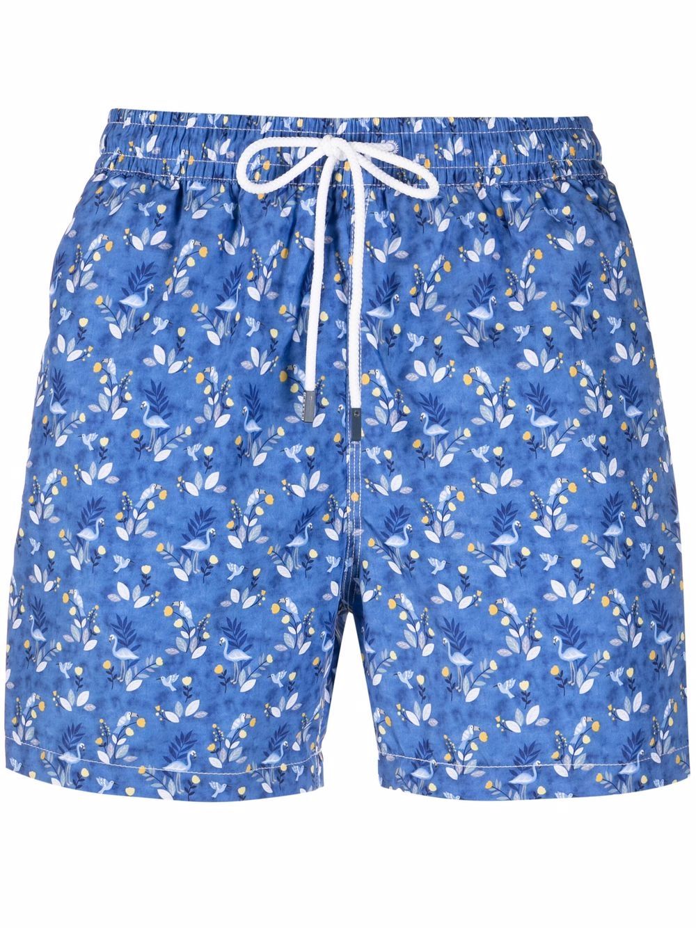 

Fedeli shorts de playa con estampado floral - Azul