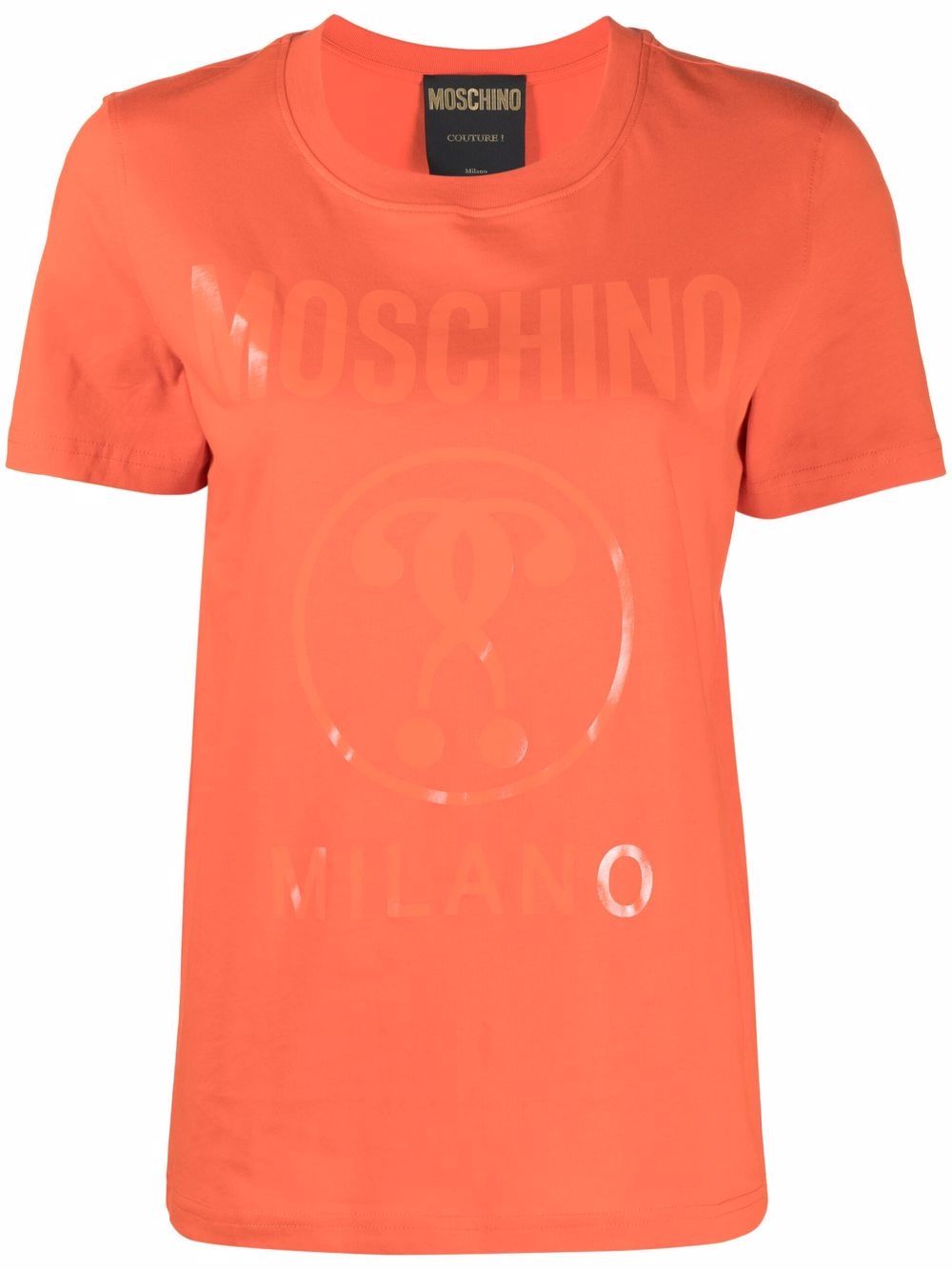 

Moschino playera manga corta con logo estampado - Naranja