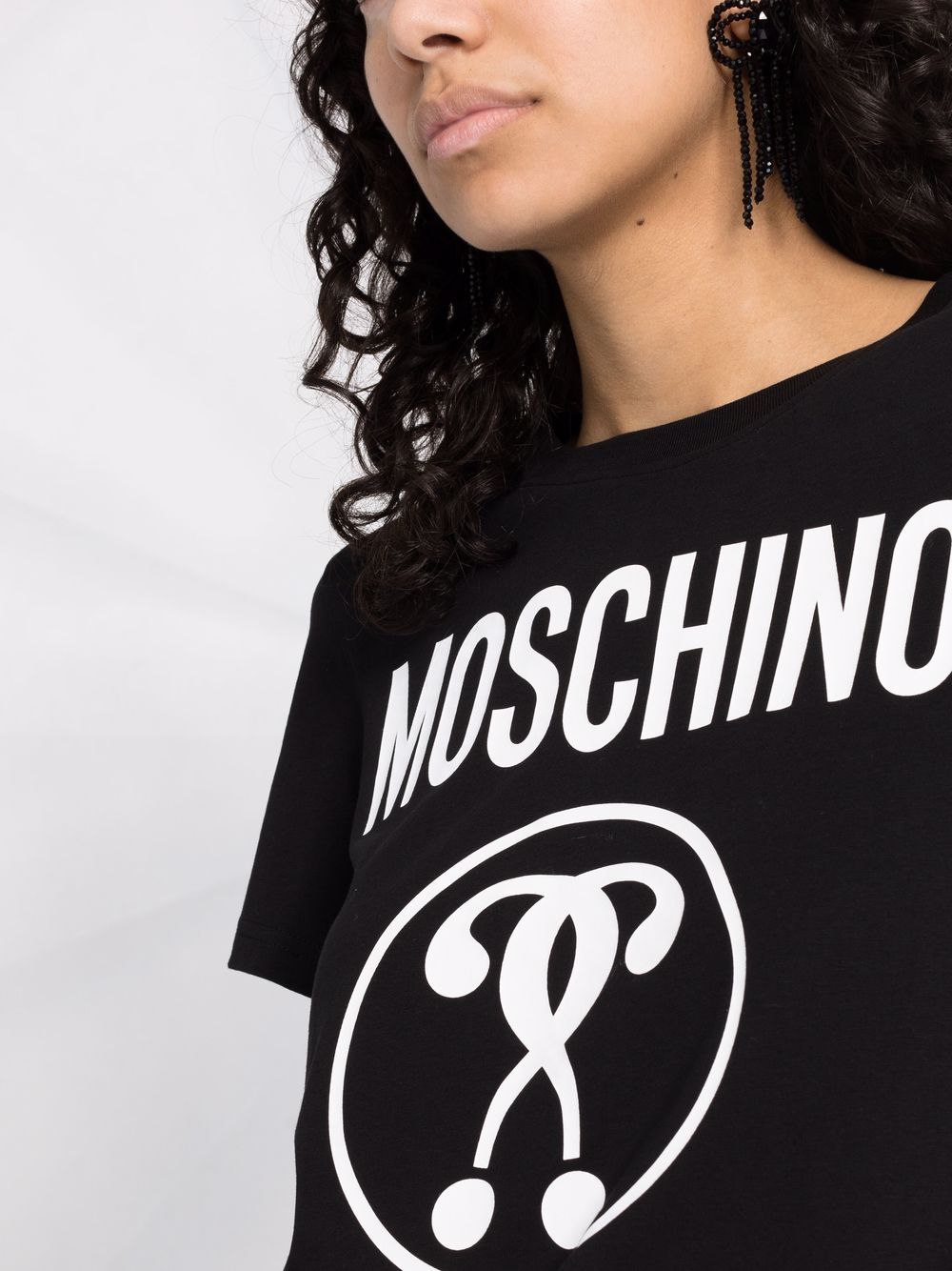 фото Moschino футболка с принтом double question mark