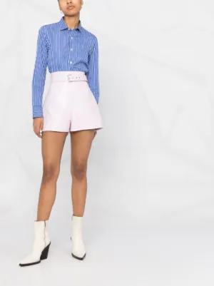 ショートパンツ PHILOSOPHY DI LORENZO SERAFINI SHORTS (A03122121 1002) Philosophy di Lorenzo Serafini Women's Faux Leather Shorts