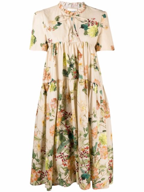 Semicouture платье миди с цветочным принтом