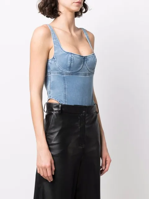 Diesel Sleeveless Denim Corset Top 
