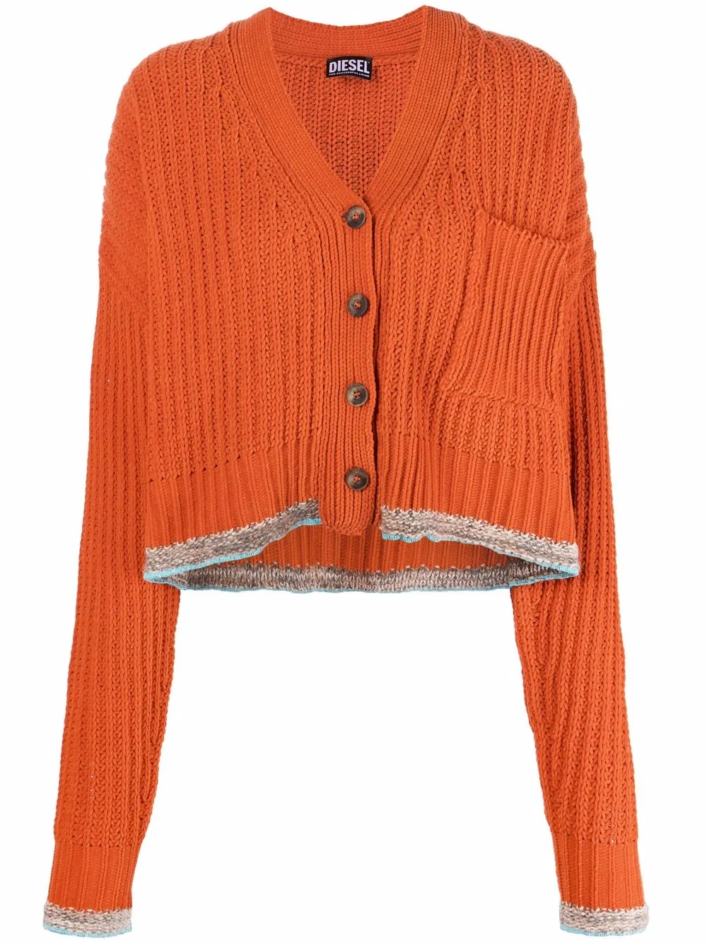 Diesel Ribbed button-up Cardigan - Farfetch