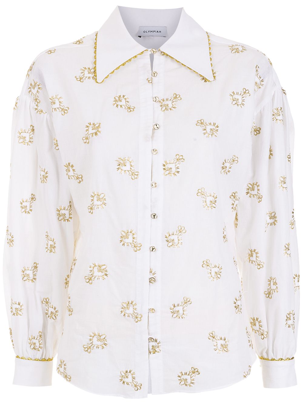 

Olympiah embroidered cotton-blend shirt - White