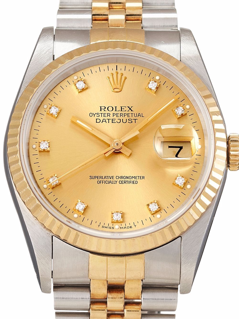 фото Rolex наручные часы datejust pre-owned 36 мм 1990-х годов