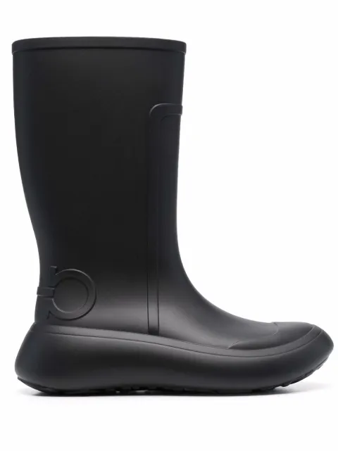 Ferragamo Gancini-debossed rain boots