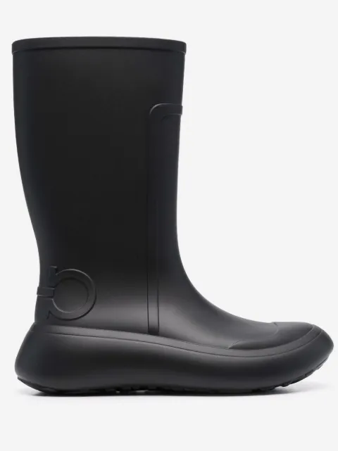 Gancini-debossed rain boots