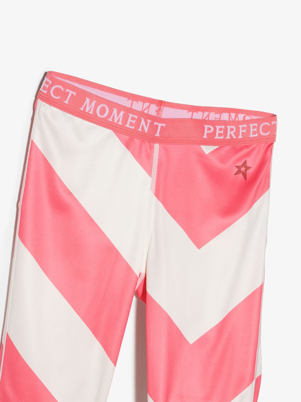 Shop Perfect Moment Chevron-print Two-tone Leggings In Pink