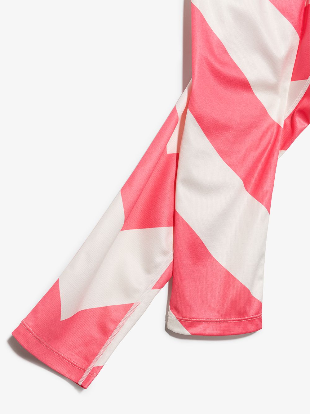 Shop Perfect Moment Chevron-print Two-tone Leggings In Pink