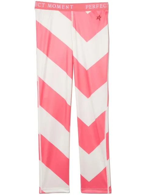 Perfect Moment Kids Chevron-print two-tone leggings