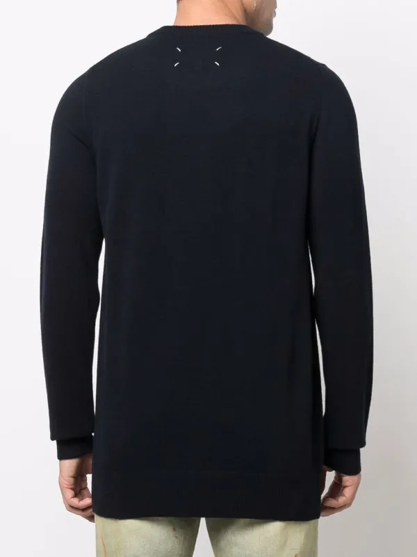 【送料&関税込】Maison Margiela Four Stitch-logo Knitted Ber Maison Margiela four-stitch Logo Jumper | Blue | FARFETCH JO