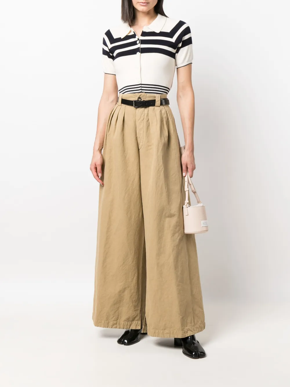 Maison Margiela High waist broek - Beige