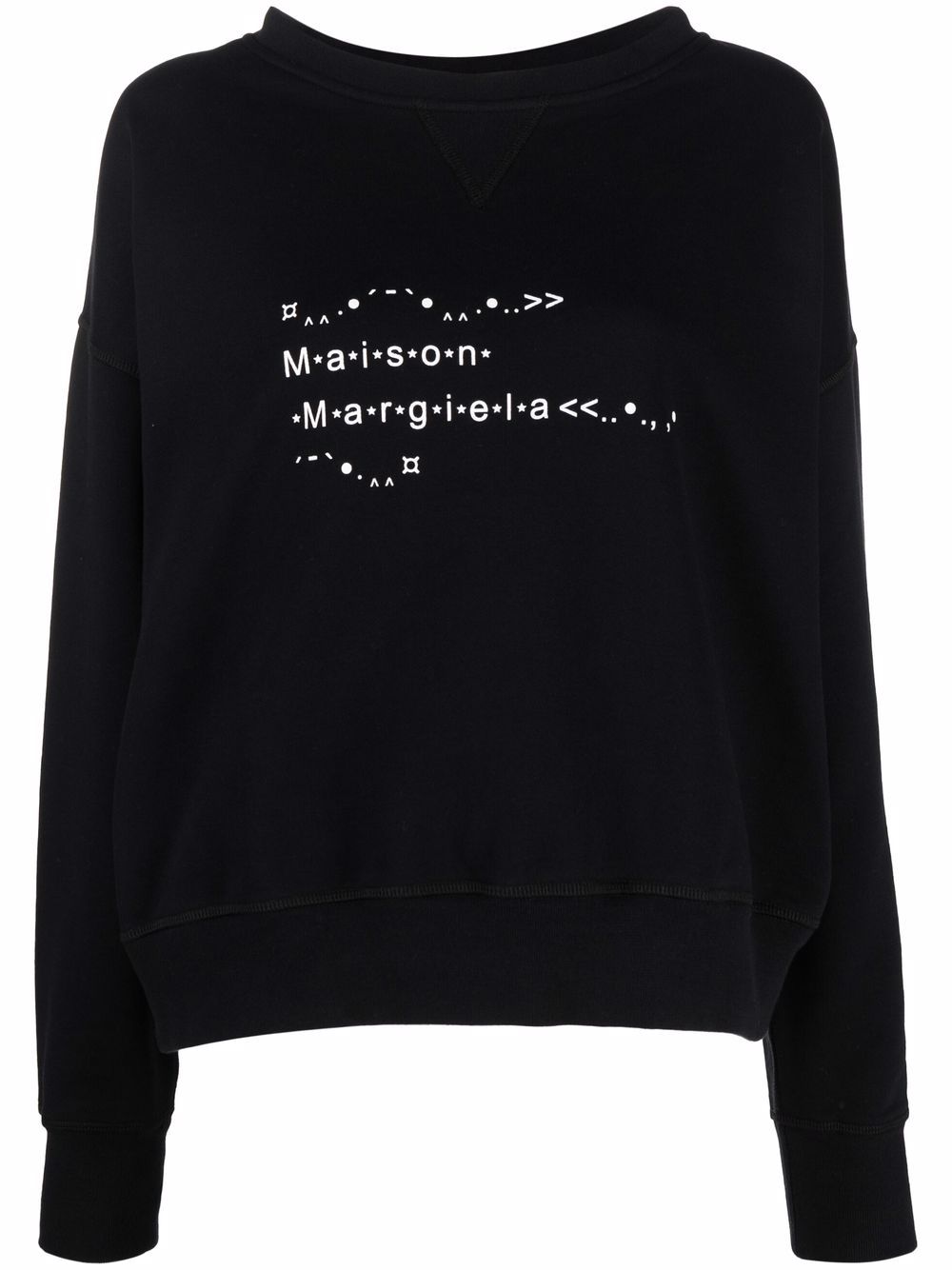 

Maison Margiela sudadera con logo estampado - Negro