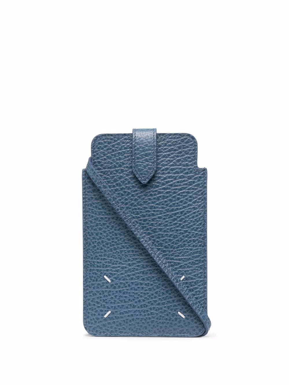 

Maison Margiela signature-stitch leather phone case - Blue