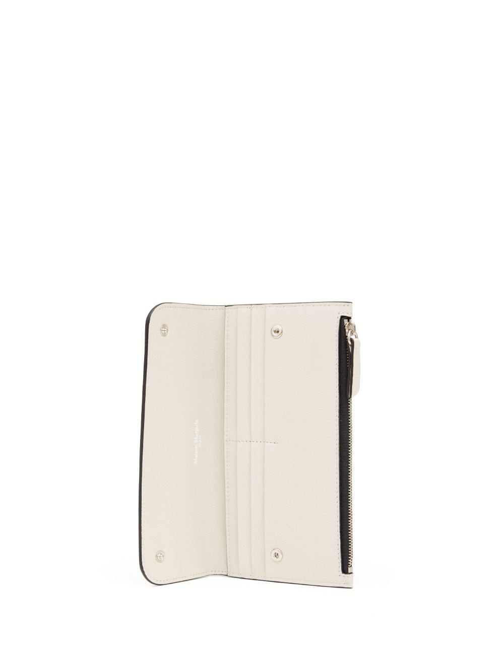 Shop Maison Margiela Leather Long Wallet In Nude