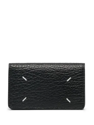 Maison Margiela Four Stitches Leather Money Clip Wallet | Black