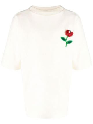 Maison Margiela flower-appliqué Detail T-shirt - Farfetch