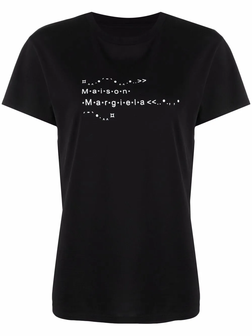 

Maison Margiela playera con logo estampado - Negro