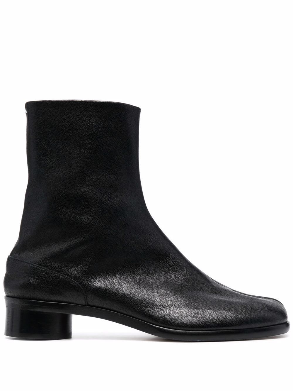 Shop Maison Margiela Tabi 30mm Leather Ankle Boots In Black