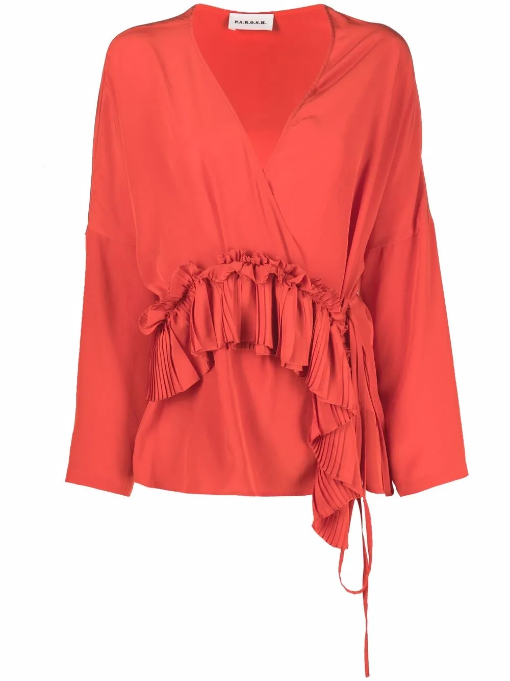 

P.A.R.O.S.H. blusa con volantes - Rojo